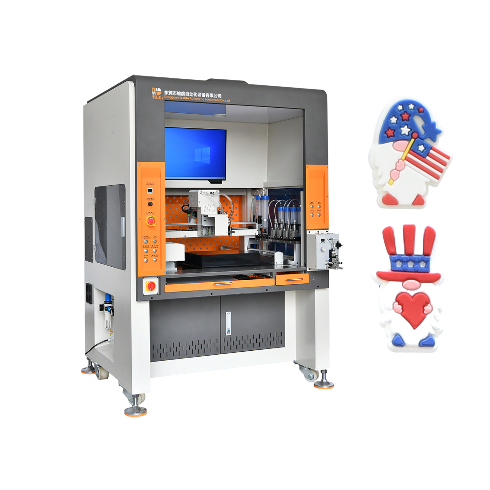 soft pvc rubber patch filling machine for event souvenirs